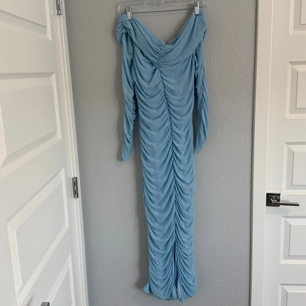 PrettyGarden Long Sleeve light Blue Maxi Dress - Picture 8 of 8